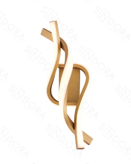 LED 3000K 19W ARANDELA ALUMINIO+SILICONE BIVOLT DOURADO