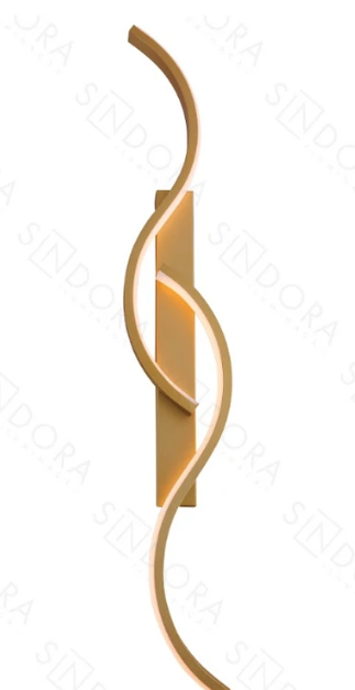 LED 3000K 20W ARANDELA ALUMINIO+SILICONE BIVOLT DOURADO