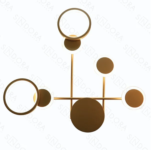 ARANDELA 620*570mm DOURADO LED 23W ALUMINIO E SILICONE BIVOLT