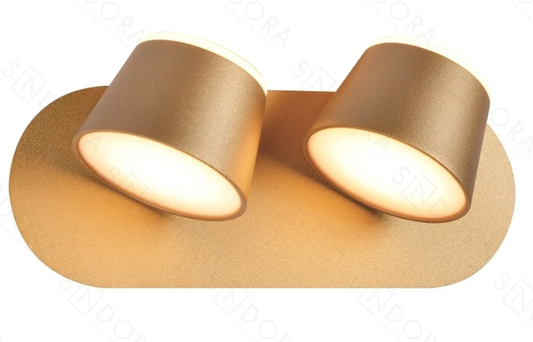 LED 3000K 28W ARANDELA METAL+ACRILICO BIVOLT DOURADO