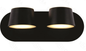 LED 3000K 28W ARANDELA METAL+ACRILICO BIVOLT PRETO