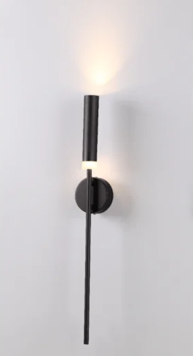 ARANDELA METAL+ACRILICO LED 3000K BIVOLT 7W PRETO