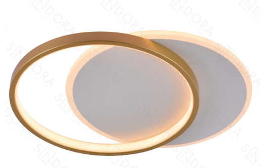 LED 3000K 38W PLAFON ALUMINIO+ACRILICO BIVOLT DOURADO