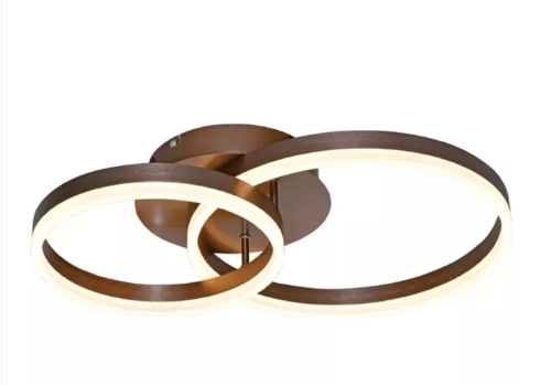 LED 3000K 44W PLAFON ALUMINIO+ACRILICO BIVOLT MARROM