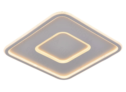 LED 3000K 58W PLAFON FERRO+SILICONE+ACRILICO BIVOLT BRANCO