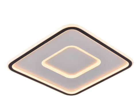LED 3000K 58W PLAFON FERRO+SILICONE+ACRILICO BIVOLT  PRETO