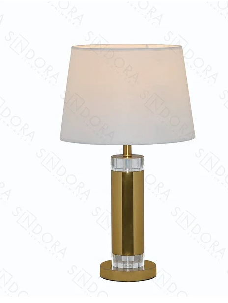 ABAJUR H560*300mm E27 BRONZE+BRANCO+FERRO+CRISTAL+CÚPULA BIVOLT