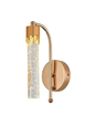 ARANDELA  METAL+CRISTAL DOURADO 10x24CM LED 6W 3000K BIVOLT