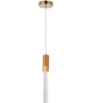 PENDENTE 3.5x36CM 5W 3000K METAL/CRISTAL DOURADO BIVOLT