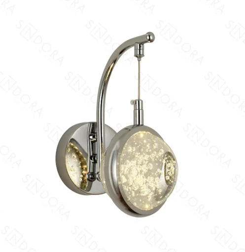 ARANDELA LED*7W ALUMINIO+CRISTAL BIVOLT CROMADO