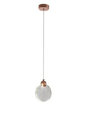 PENDENTE 13CM 5W 3000K METAL/CRISTAL ROSE BIVOLT