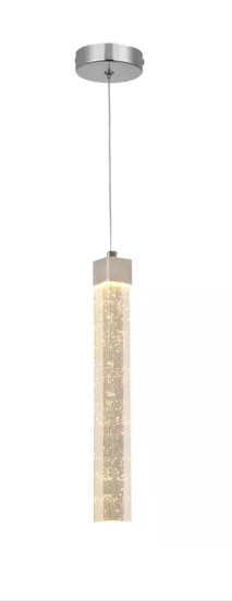 LED*5W PENDENTE ALUMINIO+CRISTAL BIVOLT DOURADO