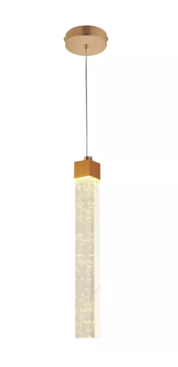 LED*5W PENDENTE ALUMINIO+CRISTAL BIVOLT CROMADO DCD02155