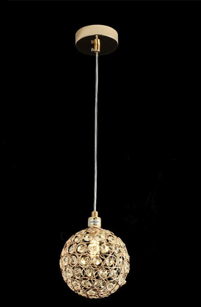 PENDENTE DOURADO 120*H1200mm METAL+CRISTAL G9*1 BIVOLT