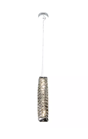 PENDENTE INOX+CRISTAL LED 20W 3000K BIVOLT CROMADO