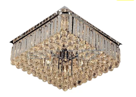 PLAFON METAL+CRISTAL CROMADO G9*12