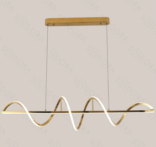 LED 3000K PENDENTE ALUMINIO BIVOLT DOURADO 53W