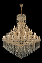 PENDENTE METAL+CRISTAL DOURADO 160*180*H280CM E14*66