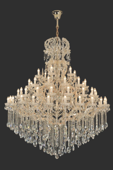 PENDENTE METAL+CRISTAL CROMADO 160*180*H280CM E14*66