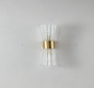 ARANDELA METAL+VIDRO BRONZE 120*400MM E14*2