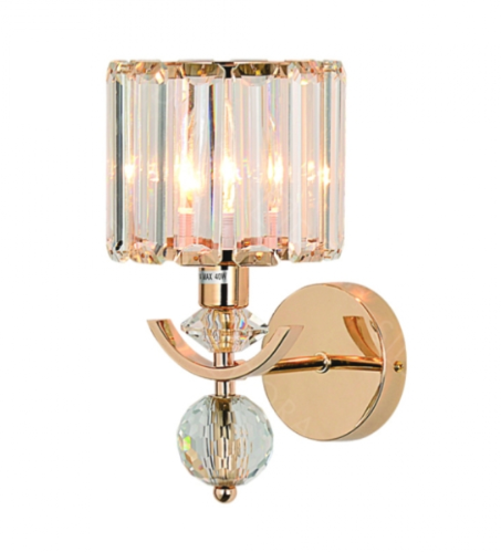 ARANDELA DOURADO FERRO+ACRILICO D150*200MM E14*1 3000K BIVOLT